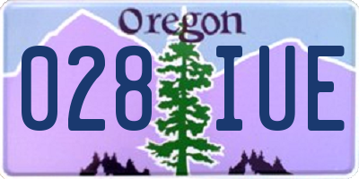 OR license plate 028IUE