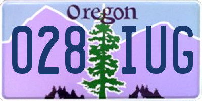 OR license plate 028IUG