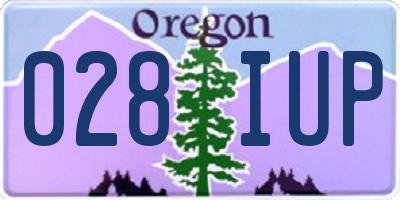 OR license plate 028IUP