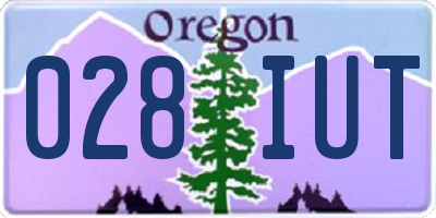 OR license plate 028IUT