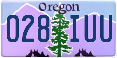 OR license plate 028IUU