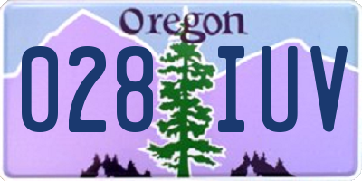 OR license plate 028IUV