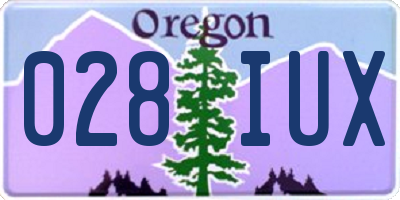 OR license plate 028IUX
