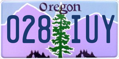 OR license plate 028IUY