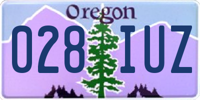 OR license plate 028IUZ