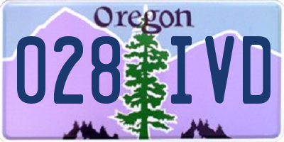 OR license plate 028IVD