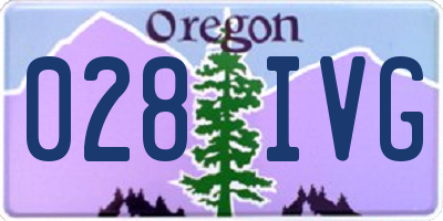 OR license plate 028IVG