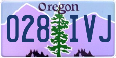 OR license plate 028IVJ