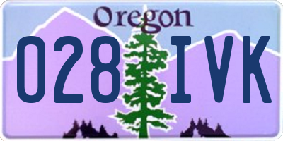 OR license plate 028IVK