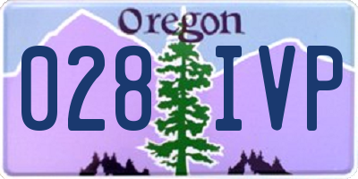 OR license plate 028IVP