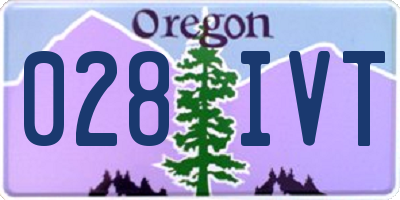OR license plate 028IVT