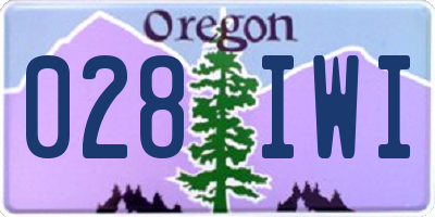 OR license plate 028IWI
