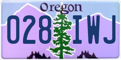 OR license plate 028IWJ