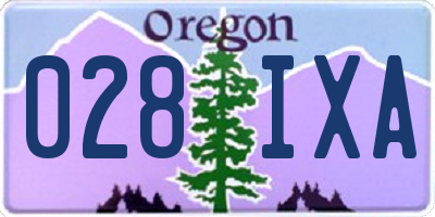 OR license plate 028IXA
