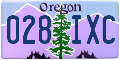 OR license plate 028IXC