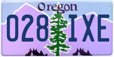 OR license plate 028IXE