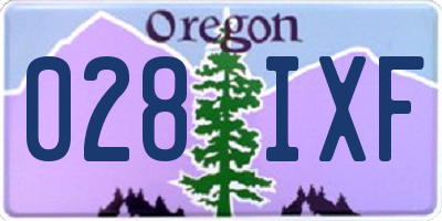 OR license plate 028IXF