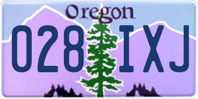OR license plate 028IXJ