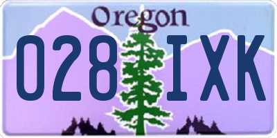 OR license plate 028IXK