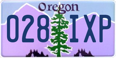 OR license plate 028IXP