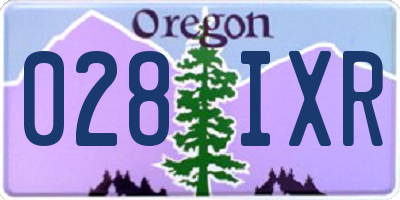 OR license plate 028IXR