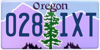 OR license plate 028IXT