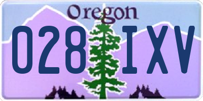 OR license plate 028IXV