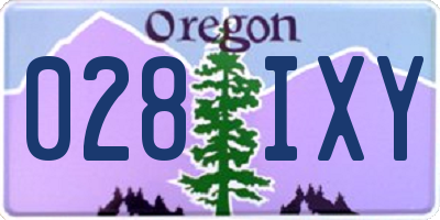 OR license plate 028IXY