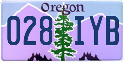 OR license plate 028IYB