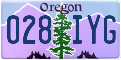 OR license plate 028IYG