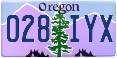 OR license plate 028IYX