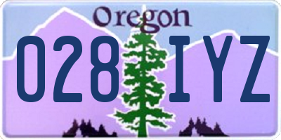 OR license plate 028IYZ
