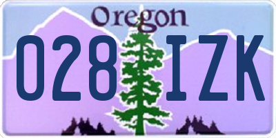 OR license plate 028IZK