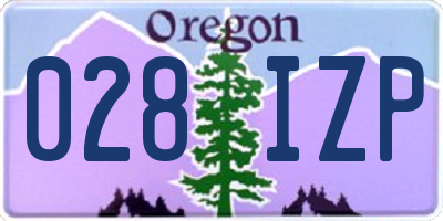 OR license plate 028IZP