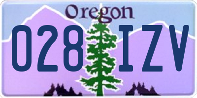 OR license plate 028IZV