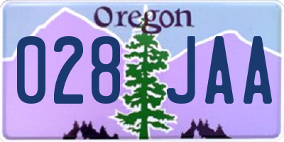 OR license plate 028JAA