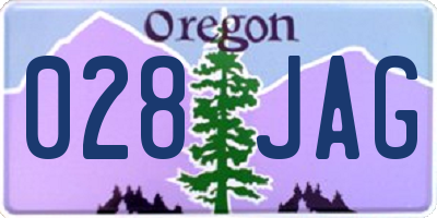 OR license plate 028JAG