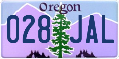 OR license plate 028JAL