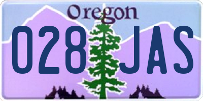 OR license plate 028JAS