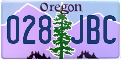 OR license plate 028JBC
