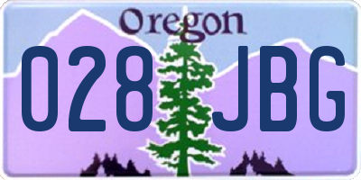 OR license plate 028JBG
