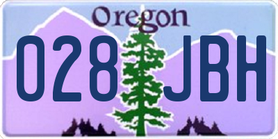 OR license plate 028JBH