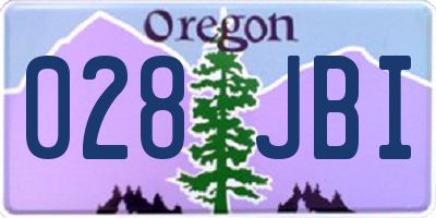 OR license plate 028JBI