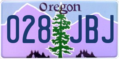 OR license plate 028JBJ