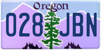 OR license plate 028JBN