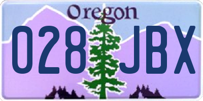 OR license plate 028JBX