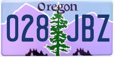OR license plate 028JBZ