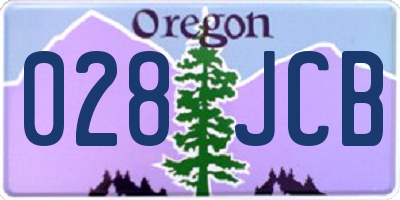 OR license plate 028JCB