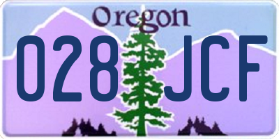 OR license plate 028JCF