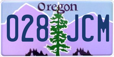 OR license plate 028JCM